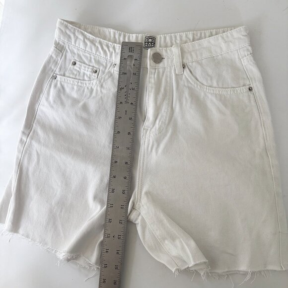 Toteme white cut off jean shorts_size 27 - Picture 7 of 8